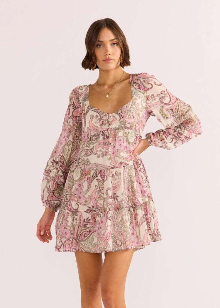 Mink Pink Cadence Babydoll Mini Dress