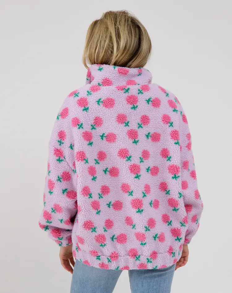 brunette the label Floral Sherpa Jacket