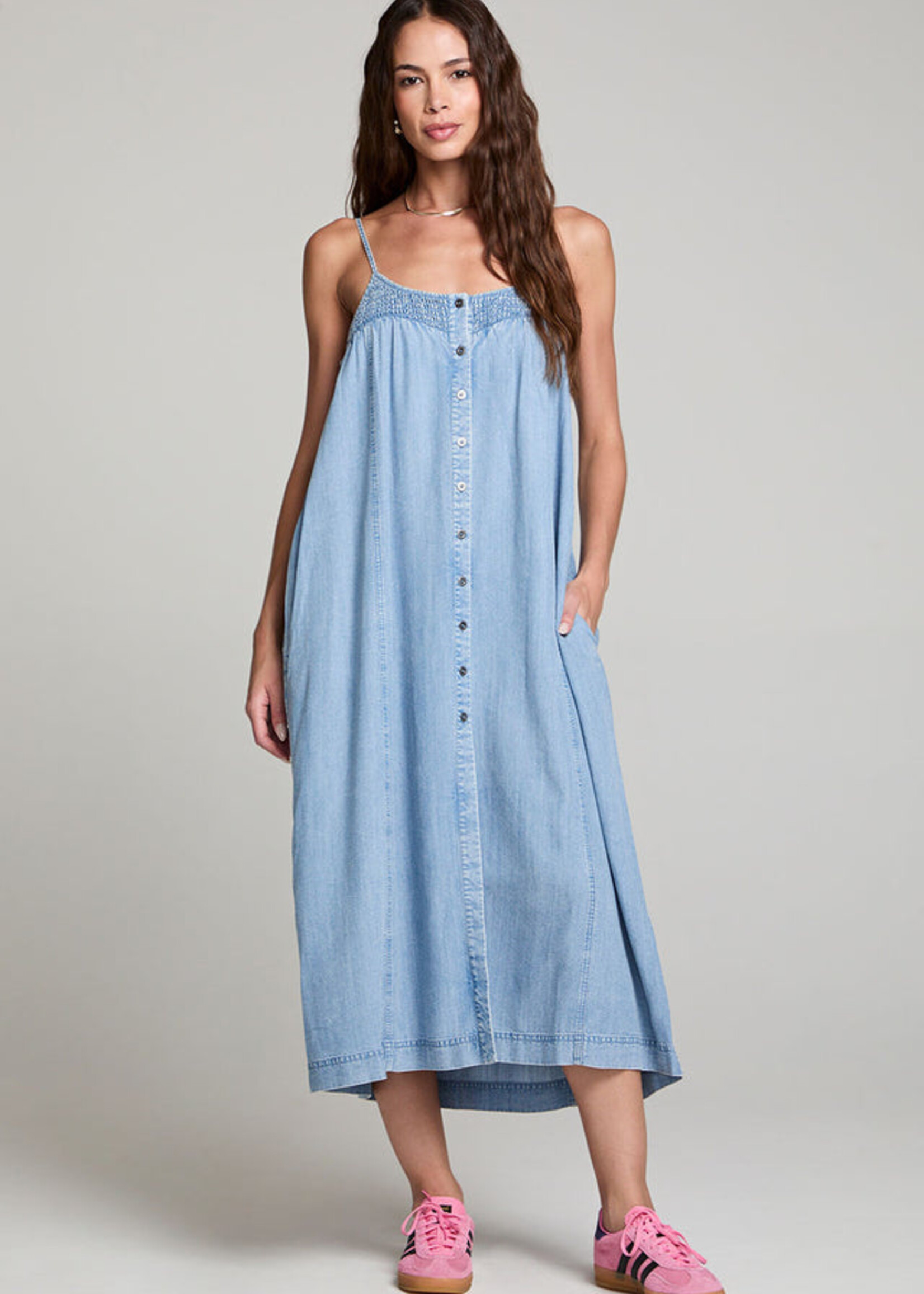 Saltwater Luxe Matilda Midi Dress Vintage Indigo