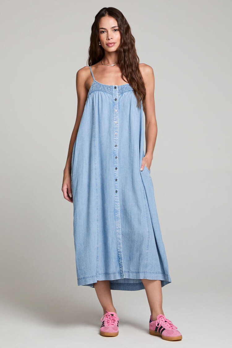 Saltwater Luxe Matilda Midi Dress Vintage Indigo