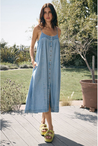 Matilda Midi Dress Vintage Indigo