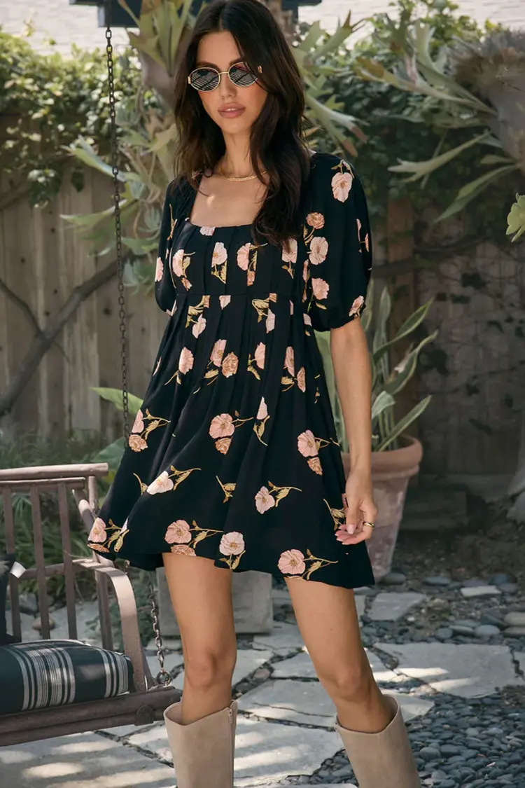 Saltwater Luxe Summer Mini Dress Black