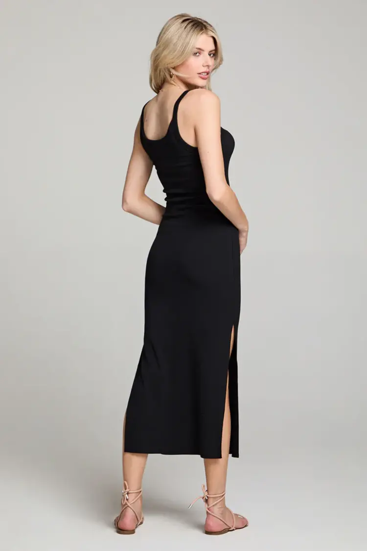 Saltwater Luxe Slim Tank Midi Dress Black
