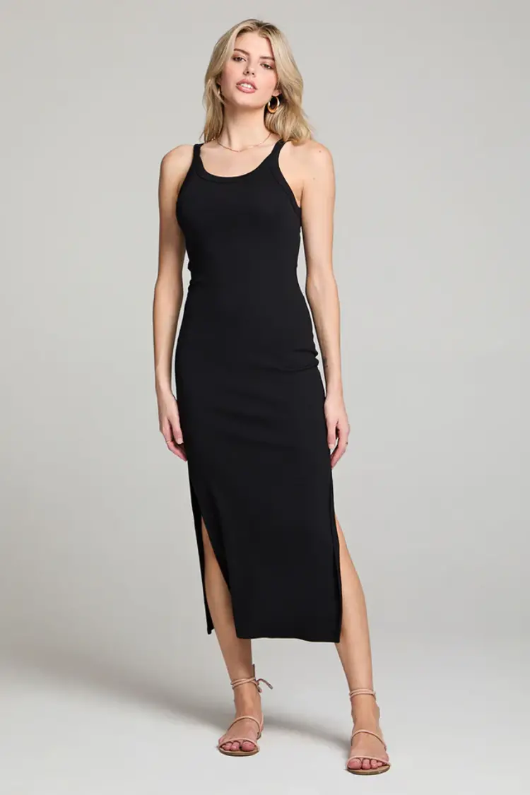 Saltwater Luxe Slim Tank Midi Dress Black
