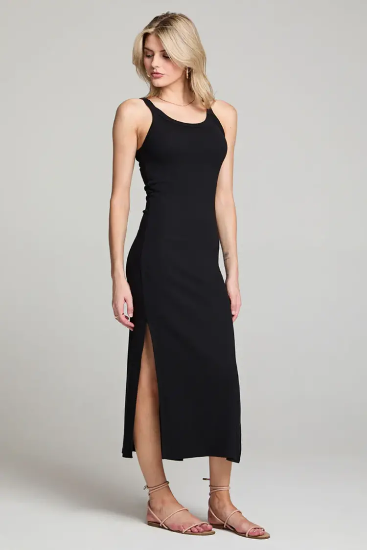 Saltwater Luxe Slim Tank Midi Dress Black