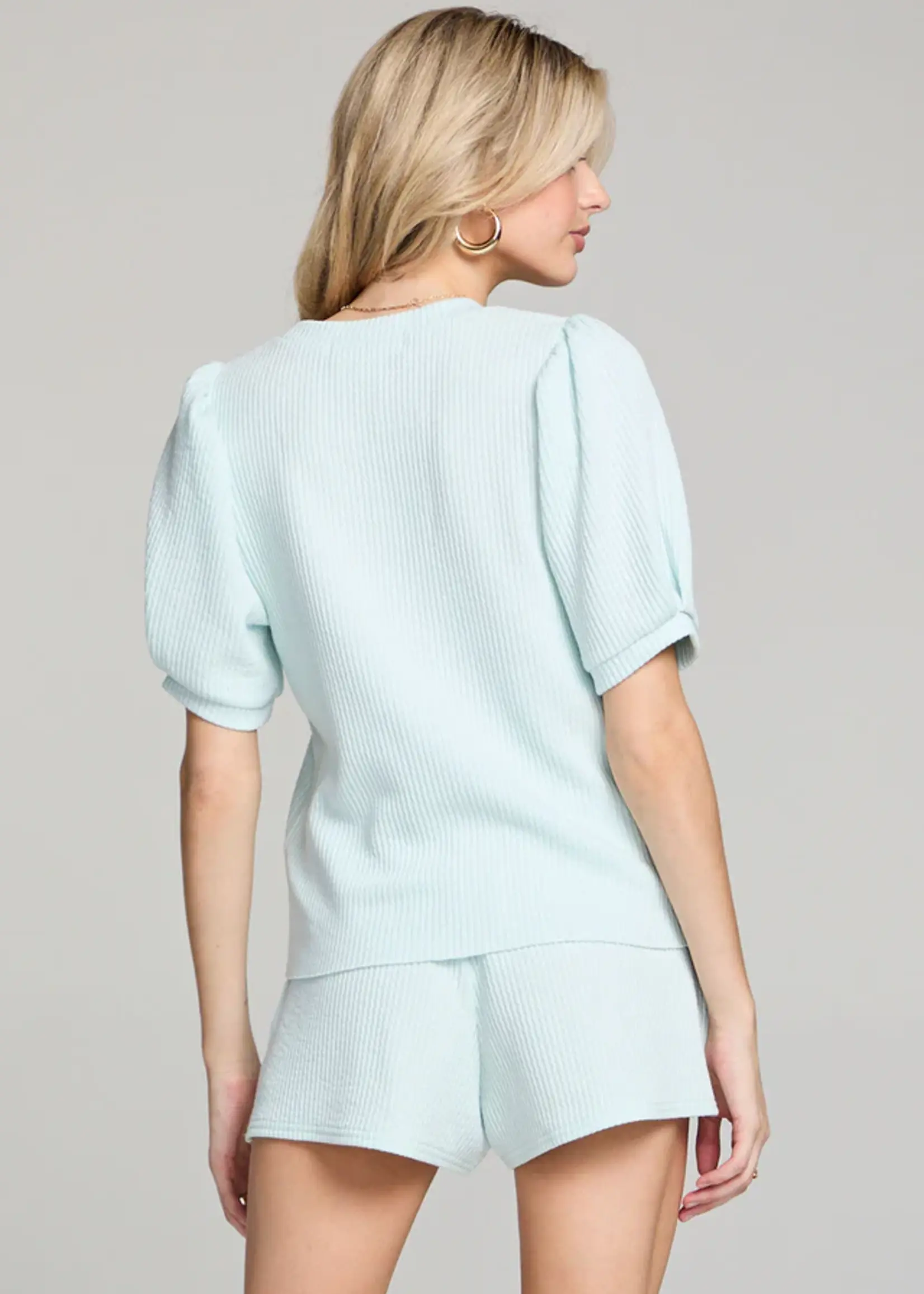 Saltwater Luxe Short Sleeve Pullover Ice Blue