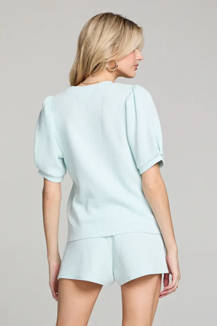 Saltwater Luxe Short Sleeve Pullover Ice Blue