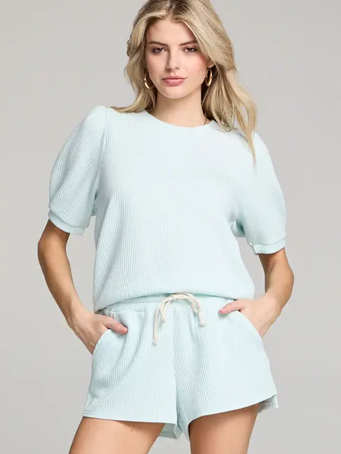 Saltwater Luxe Short Sleeve Pullover Ice Blue