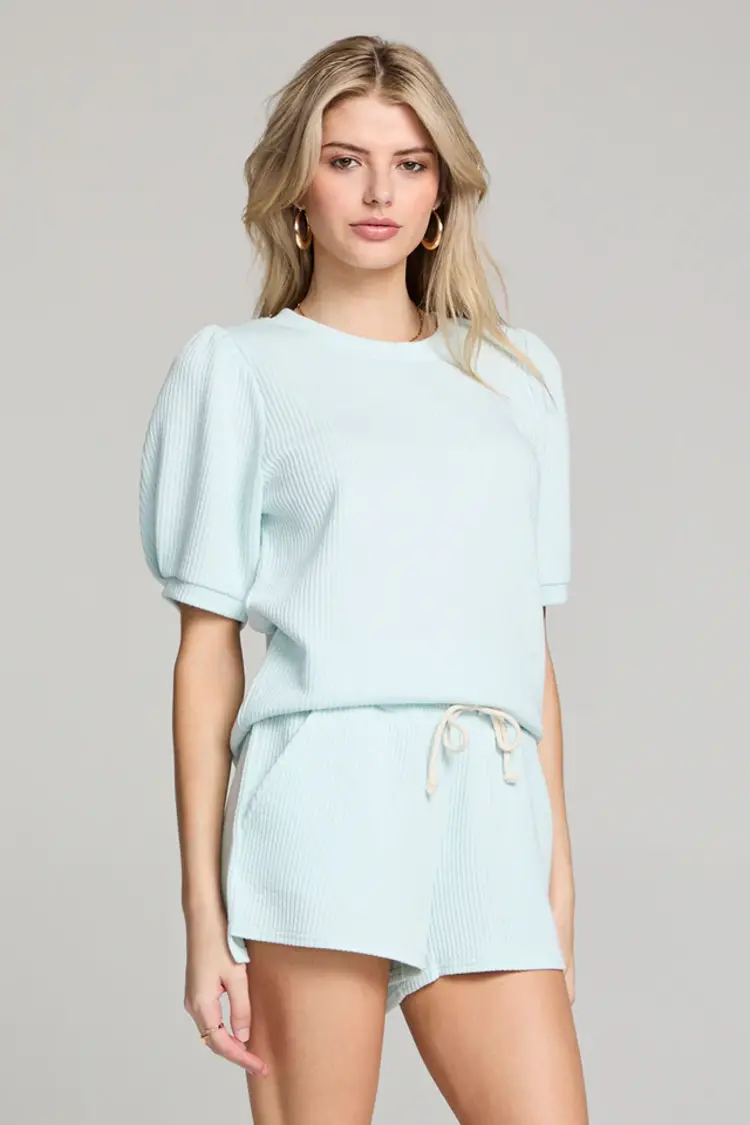 Saltwater Luxe Short Sleeve Pullover Ice Blue