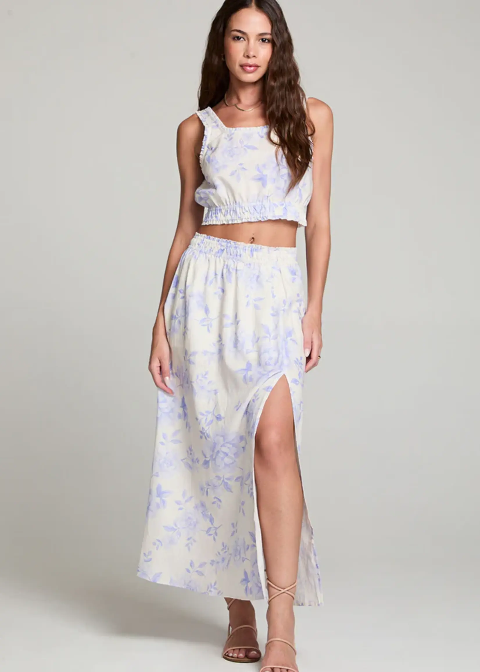 Saltwater Luxe Ida Midi Skirt Bluebell