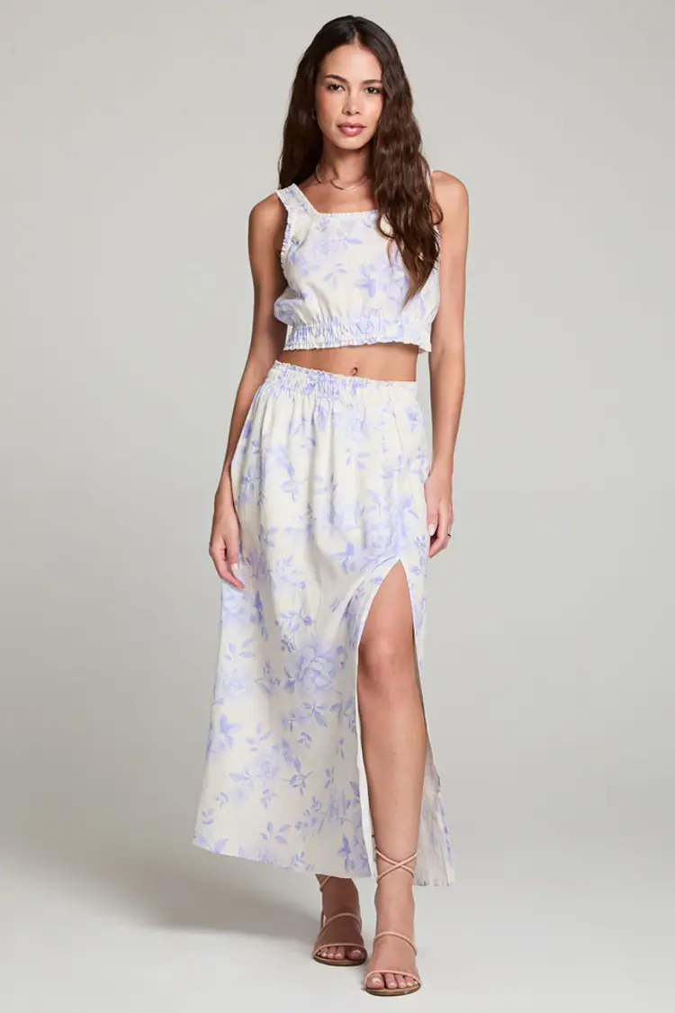 Saltwater Luxe Ida Midi Skirt Bluebell