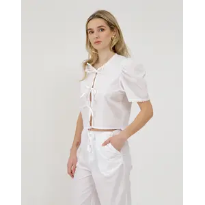 Poplin Tie Up Top