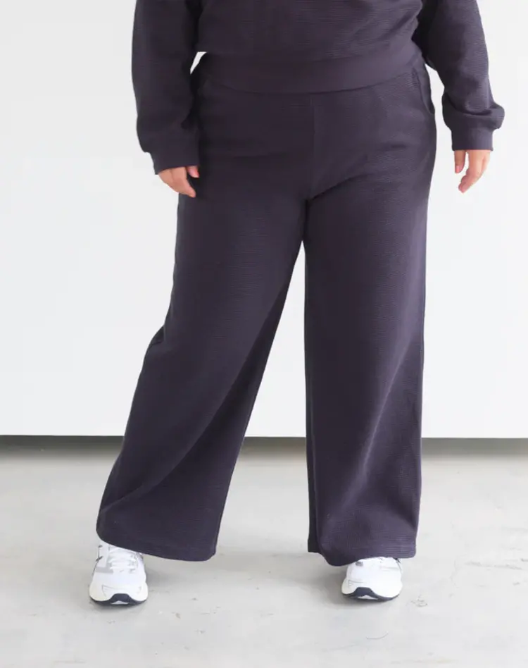 brunette the label Waffle Wide Leg Pants