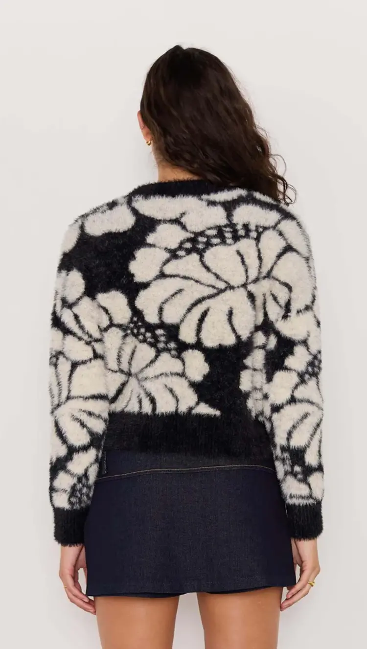 Mink Pink Eden Intarzia Knit Sweater