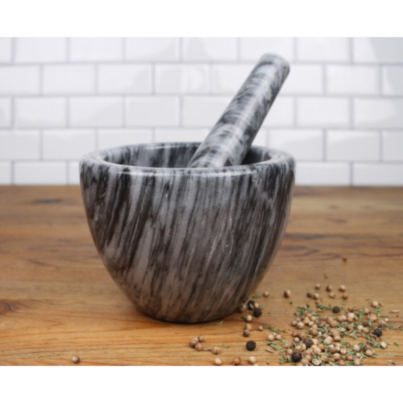 Danica Mortar & Pestle Grey Marble