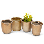 Abbott Abbott Small Rustic Gold Planter