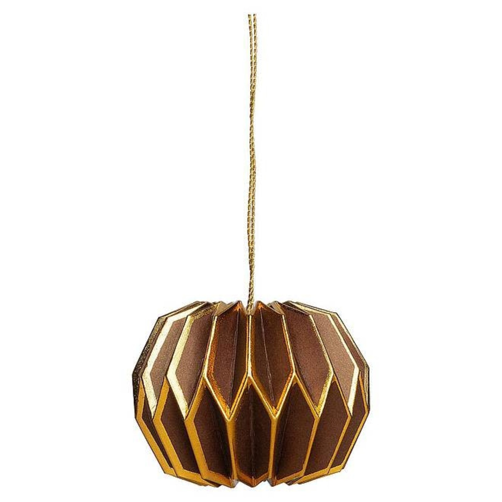 Tranquillo Paper Pendant 6cm Brown-Gold