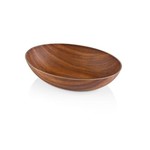 Faux Wood Oval Bowl XL