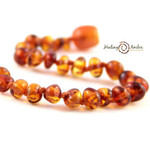 Healing Amber Caramel Circle 11" baby necklace