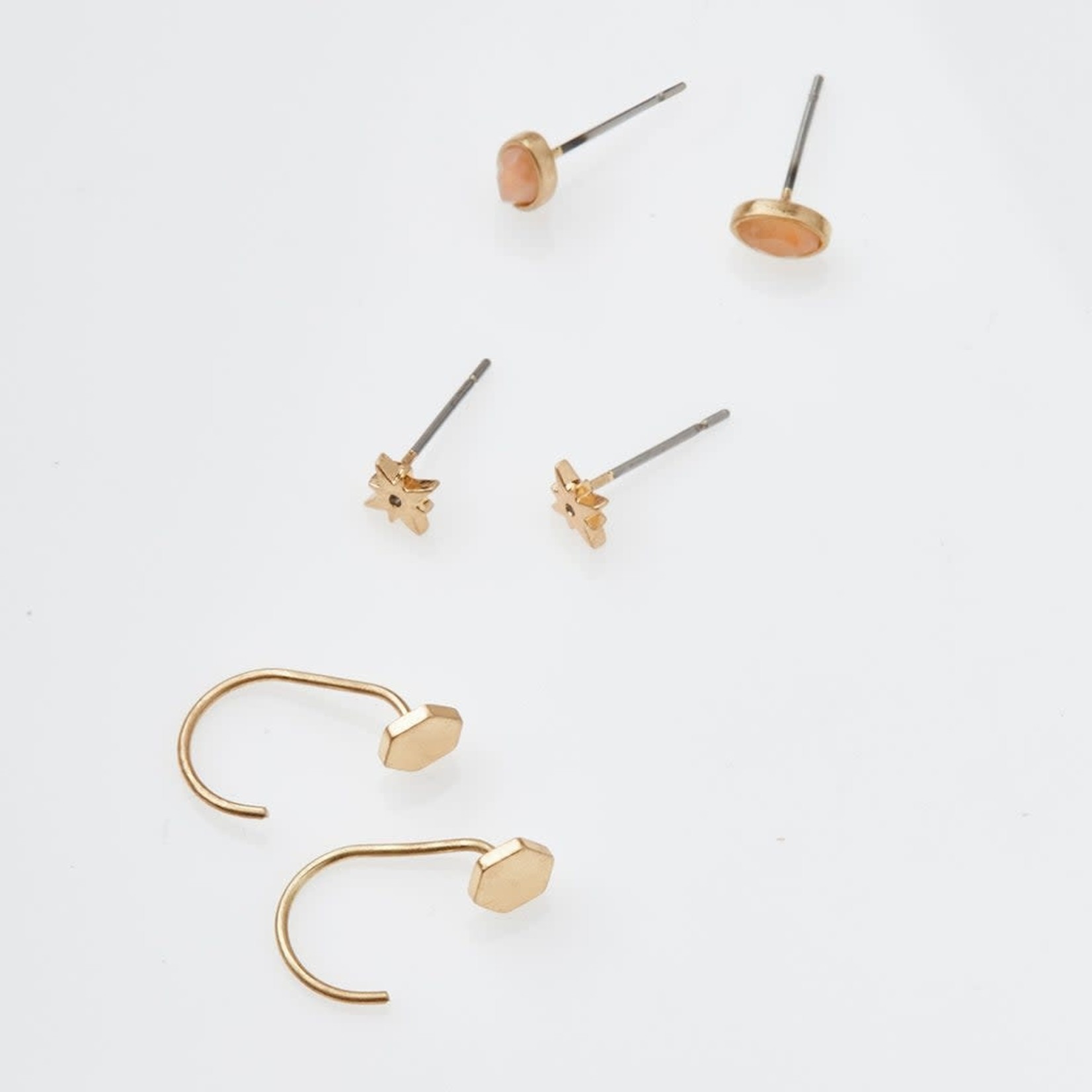 Scout Curated Wears Stud Earring Trio