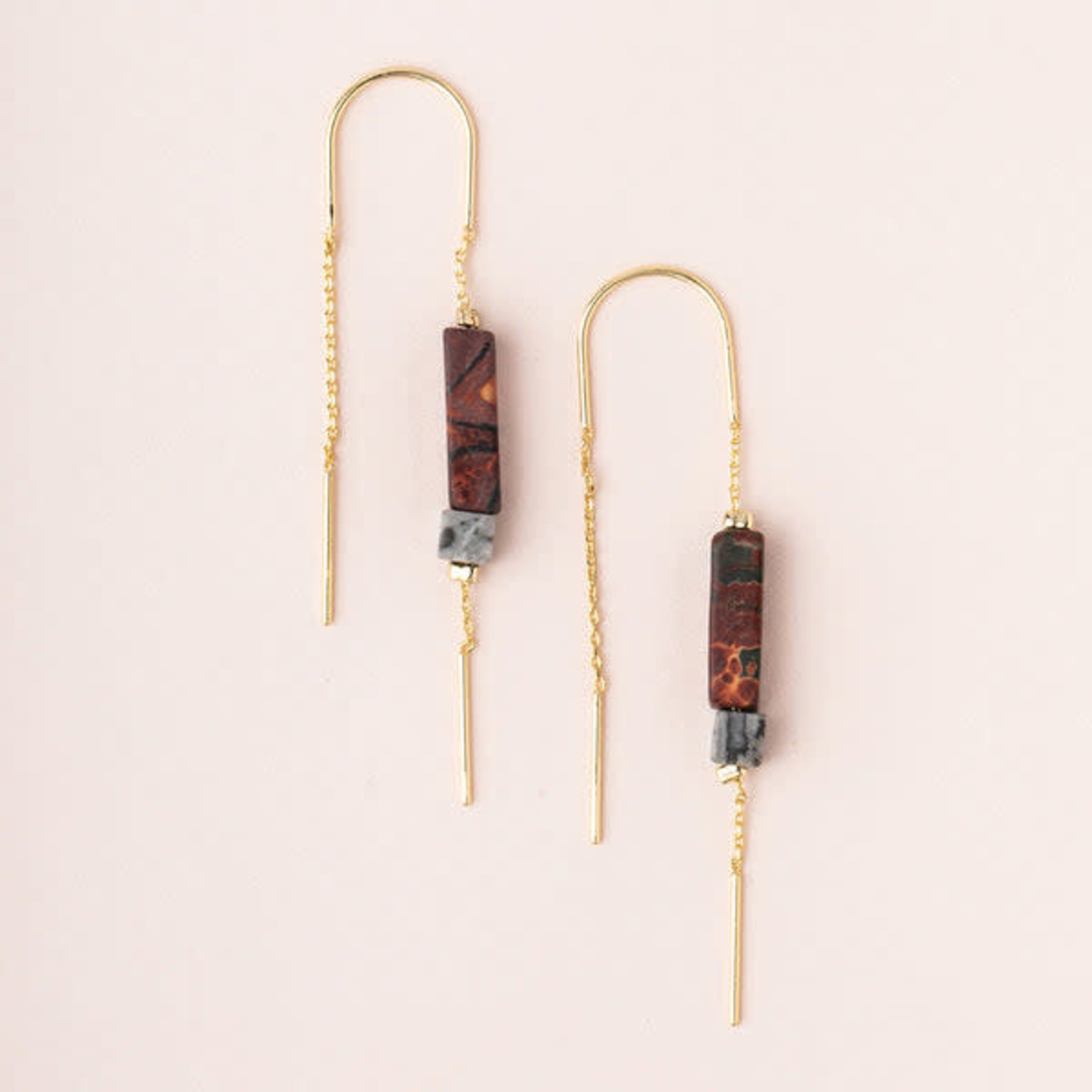 Scout Curated Wears Rectangle Stone Thread Earring