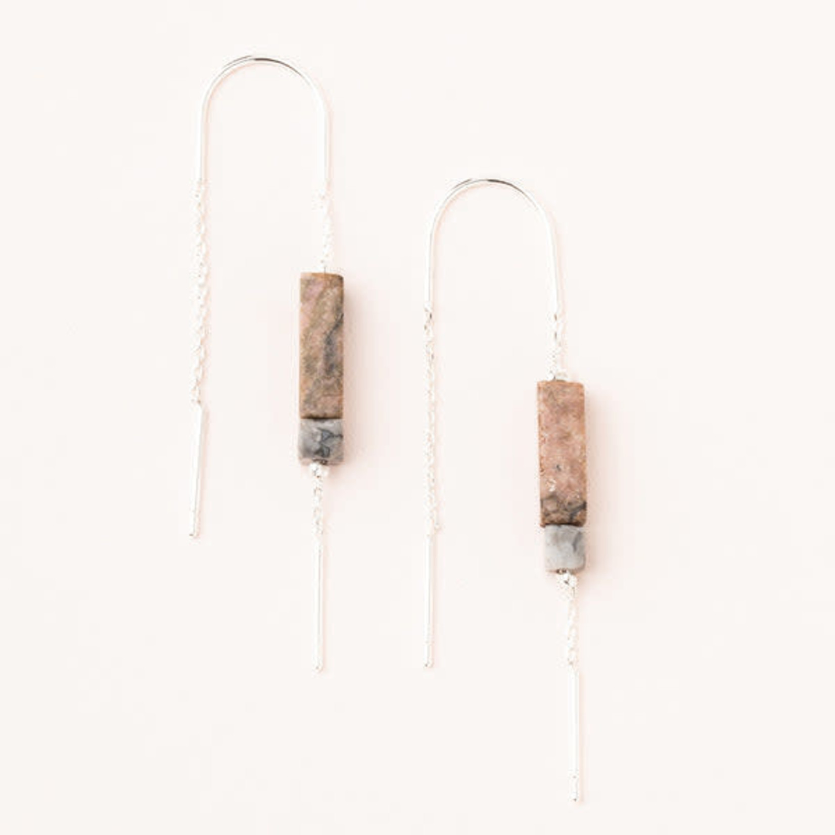 Scout Curated Wears Rectangle Stone Thread Earring