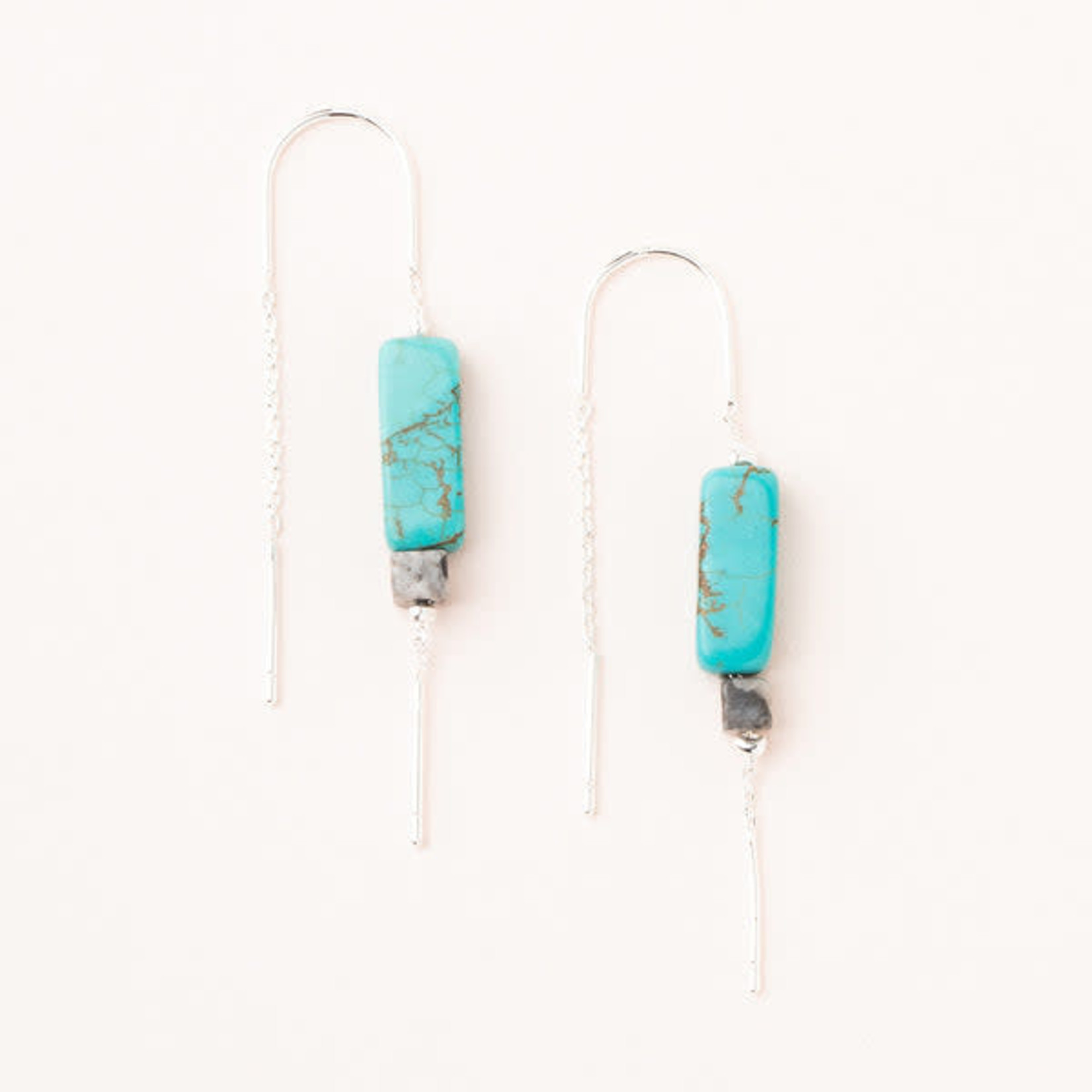 Scout Curated Wears Rectangle Stone Thread Earring