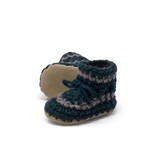 Slippers, Baby Shoe Size 3, Forest with Stripe