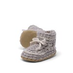 Padraig Slippers, Baby Shoe Size 3, Grey with Stripe