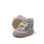 Slippers, Baby Shoe Size 3, Grey with Stripe