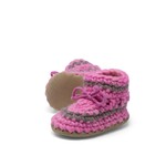 Slippers, Baby Shoe Size 3, Pink with Stripe