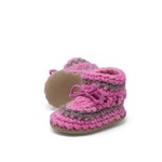 Slippers, Baby Shoe Size 5, Pink with Stripe