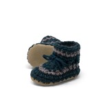 Slippers, Baby Shoe Size 5, Forest with Stripe