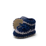 Slippers, Baby Shoe Size 7, Denim with Stripe