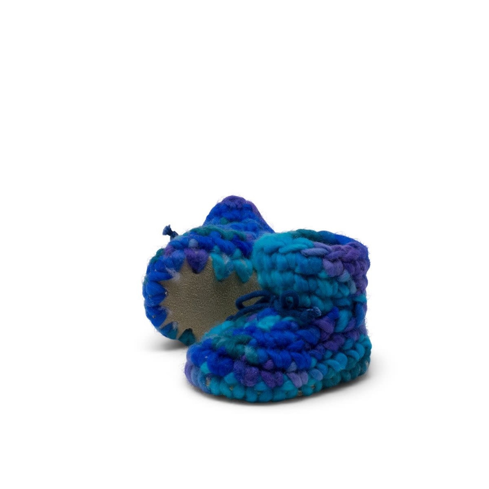 Slippers, Size Newborn, Blue Multi