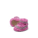Slippers, Size Newborn, Pink with Stripe