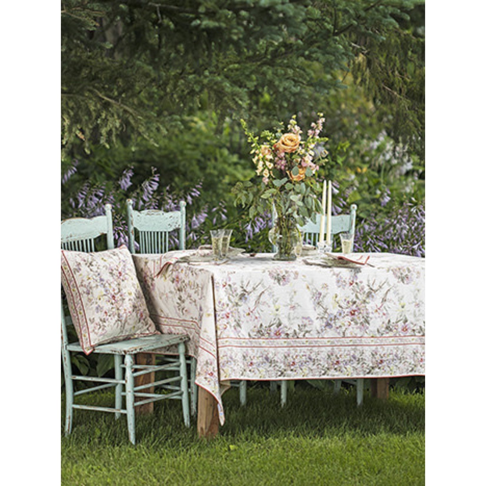April Cornell Tablecloth Graceful Garden Antique 36x36