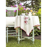 April Cornell Hibiscus Embroidered Tablecloth