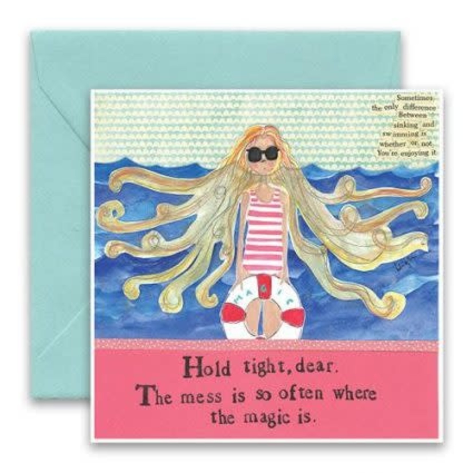 Curly Girl Design Mess Greeting Card