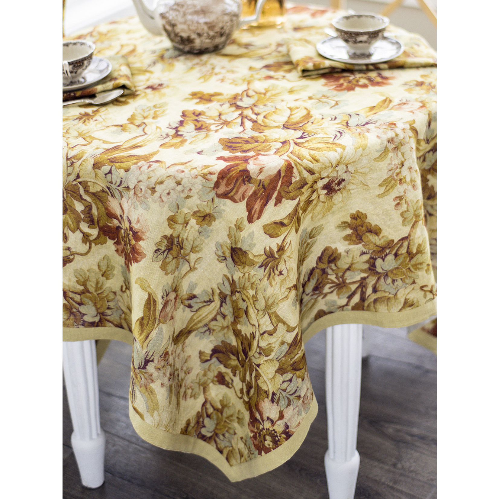 April Cornell Sojourn Linen Natural 54x90  Tablecloth