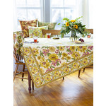 April Cornell Violets Ecru 36x36 Tablecloth