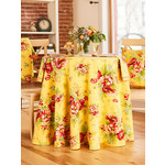 April Cornell Charming Gold 36x36 Tablecloth