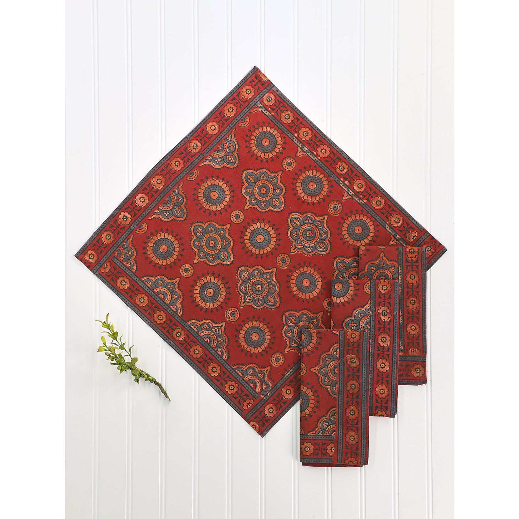 April Cornell Carnelian Natural Dye Red Napkin