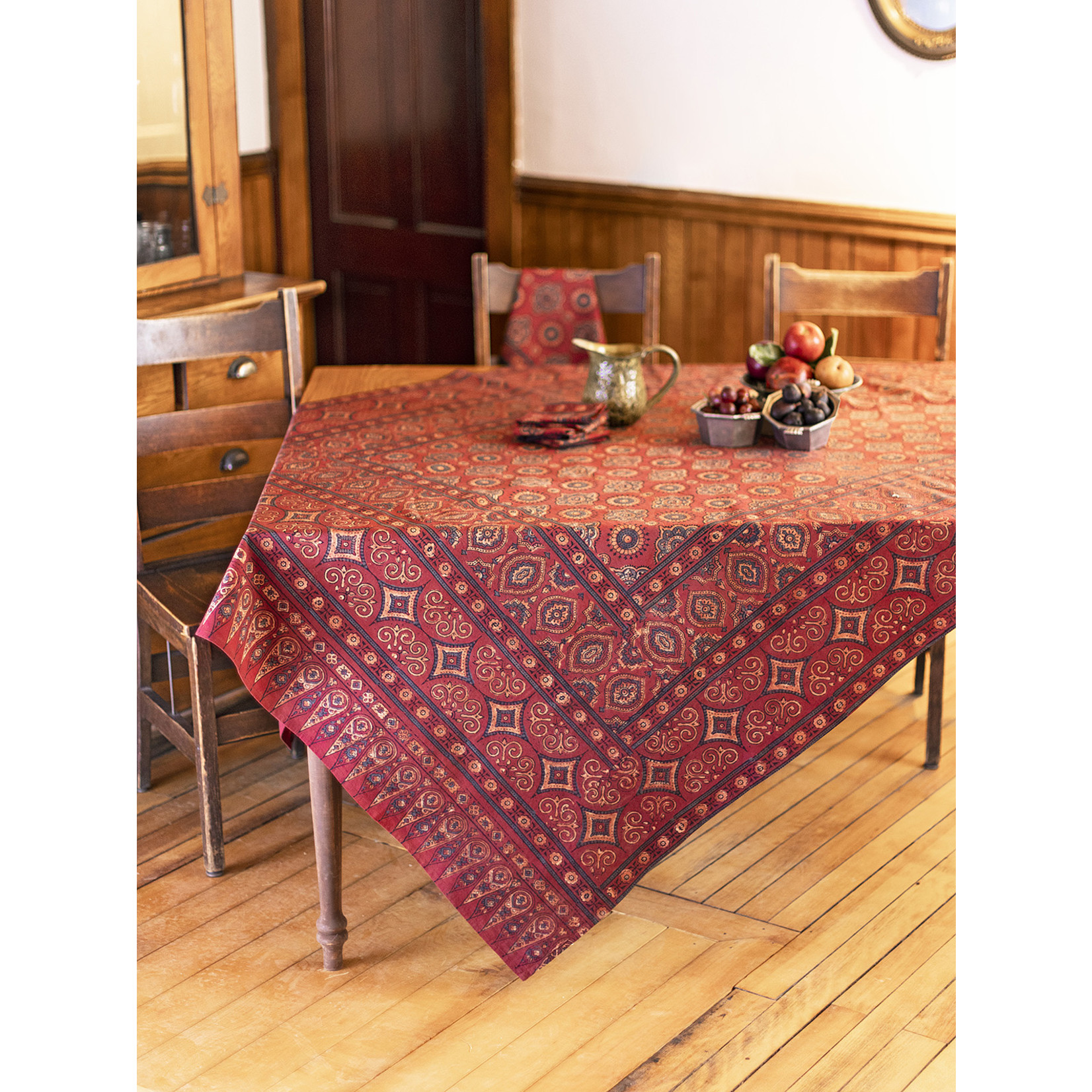April Cornell Carnelian Natural dyel 54x54 Tablecloth