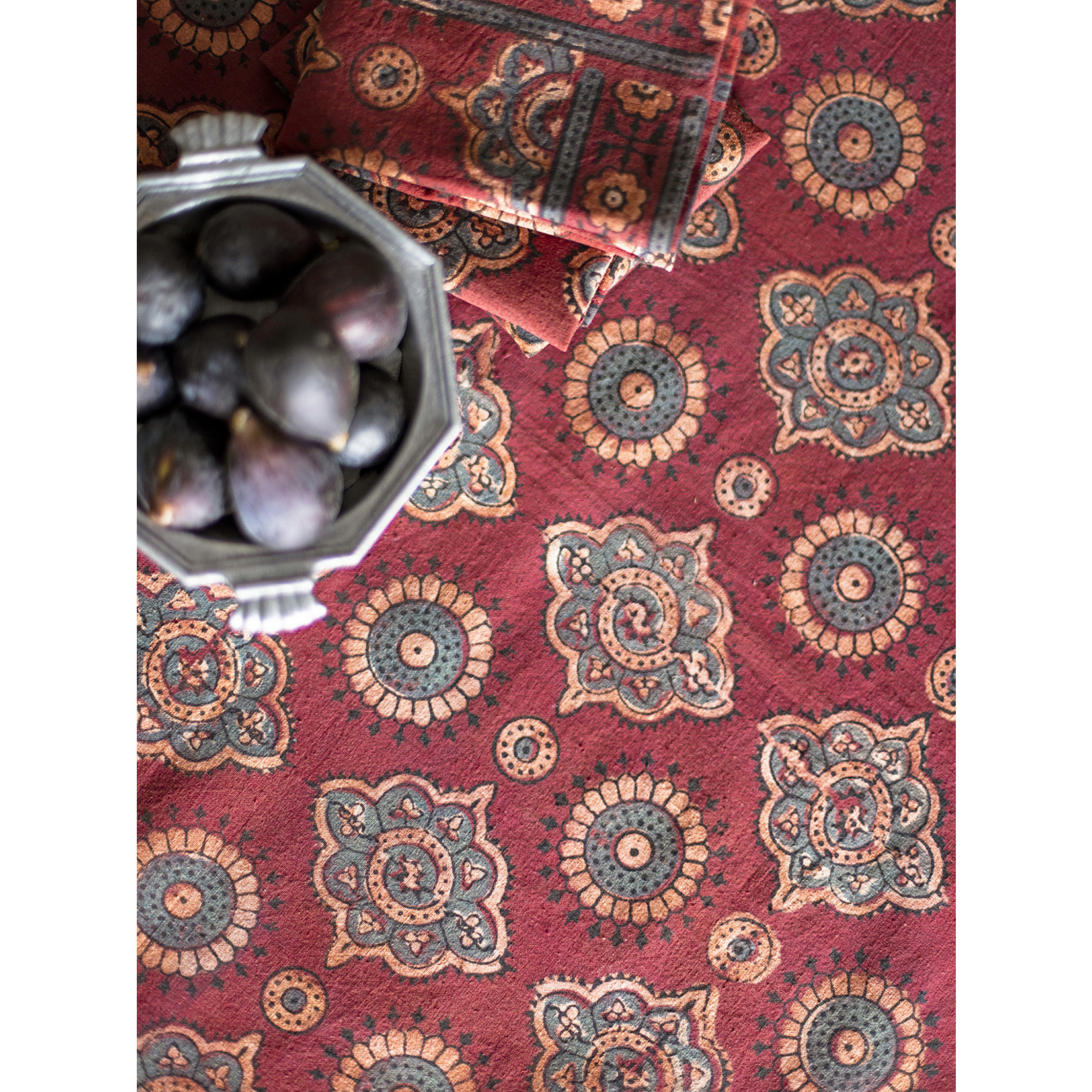 April Cornell Carnelian Natural dyel 54x54 Tablecloth