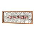 WALL ART-SLVR/RD/WOOD (XMAS22)