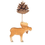 Abbott Moose & Pinecone Ornament