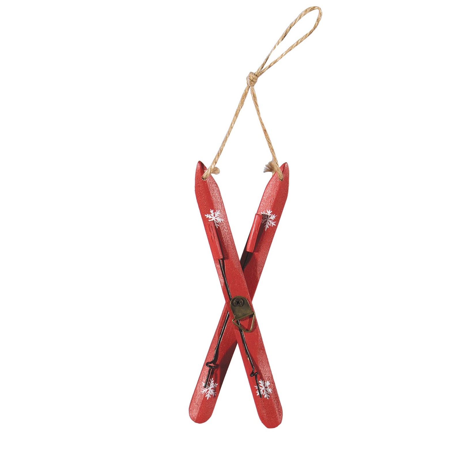 ORNAMENT-SKIS RED     (XMAS22)
