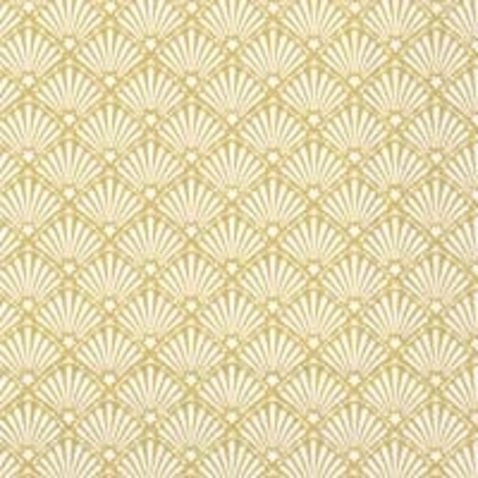 IHR Rocaille White Gold Cocktail Napkin