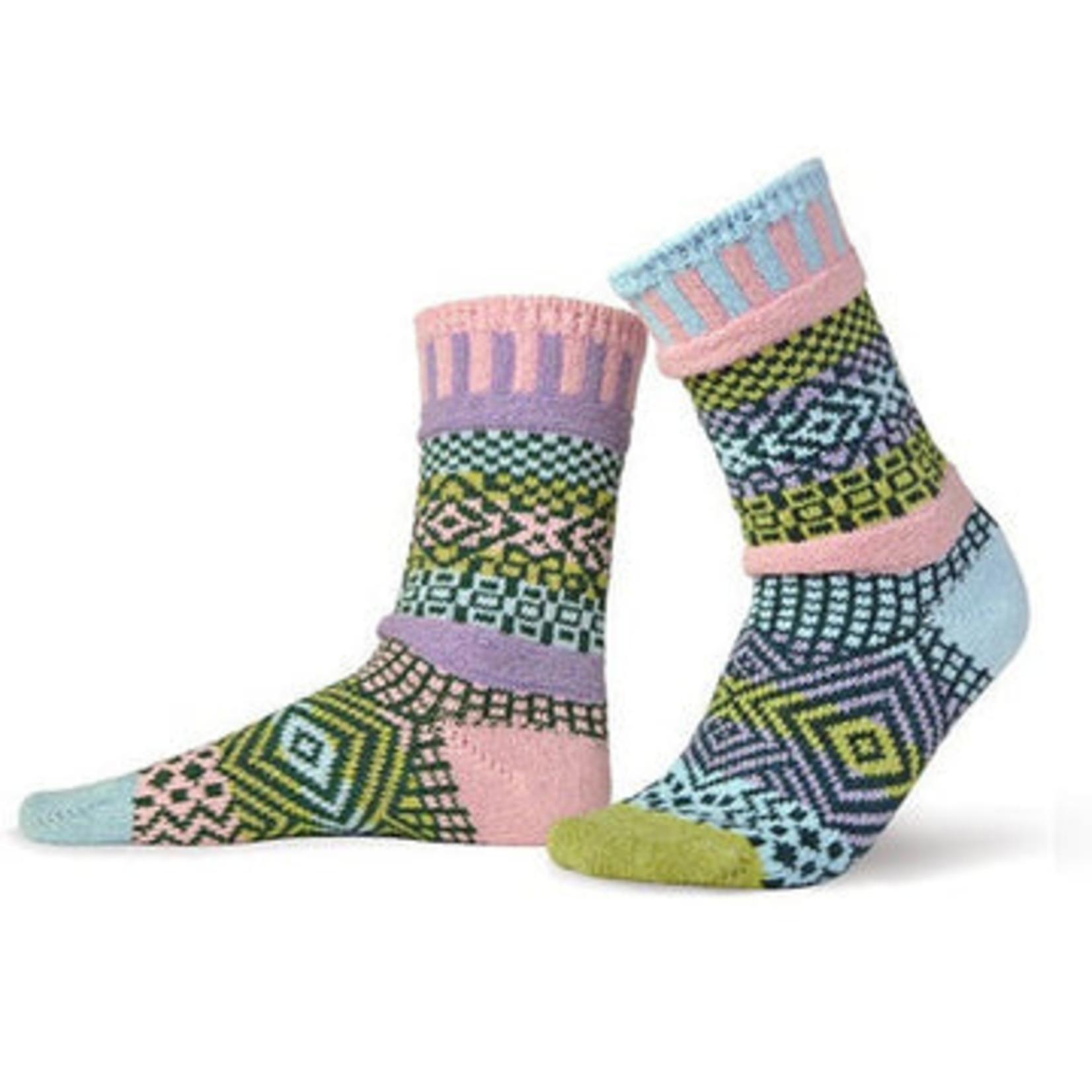 Solmates Adult Crew Sock Lilac Lg